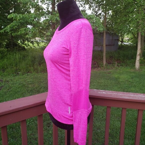 Reebok Girls Long Sleeve Pullover Shirt, sz Large,  Pink - Picture 6 of 10
